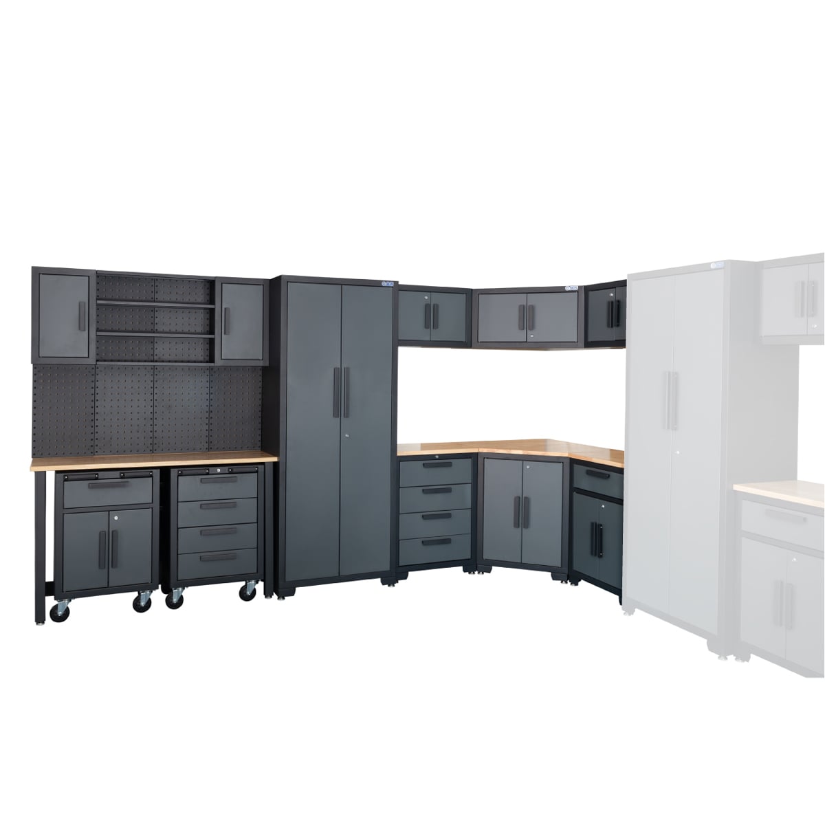 SGS 12pc Garage Storage System Bundle